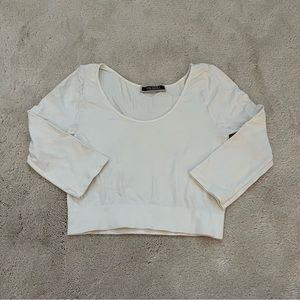 White Cropped Top